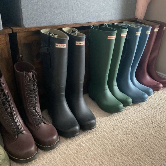 Rainboots - L to R (Dr. Martens, Hunter, Hunter, Hunter, Hunter) size 11 - Picture 1 of 1